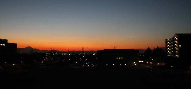 Monte Fuji, o símbolo do Japão durante o céu de inverno