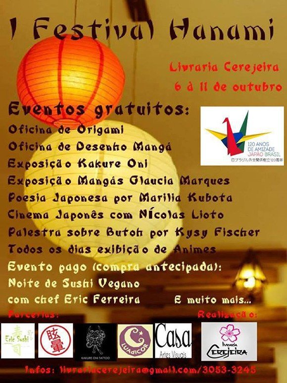 Participe do I Festival Hanami de arte e cultura japonesa