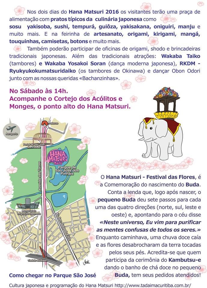 Hana Matsuri 2016 - cartaz e programação oficial