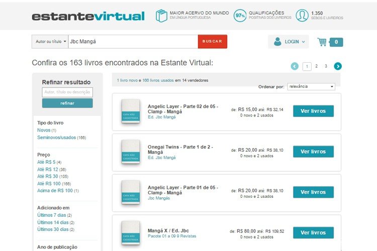 7 sites para comprar mangás usados